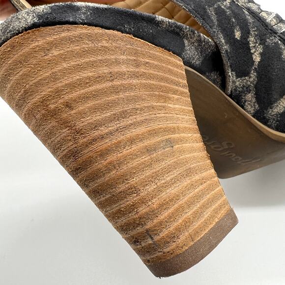 PAUL GREEN Cayanne Peep Toe Bootie Womens 8.5 Leopard Print Leather Slingback - Picture 11 of 14